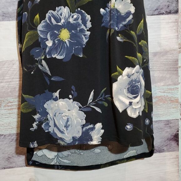 Christian Siriano Black Floral Easy Care Sheath Dress Sz M New - Picture 4 of 11